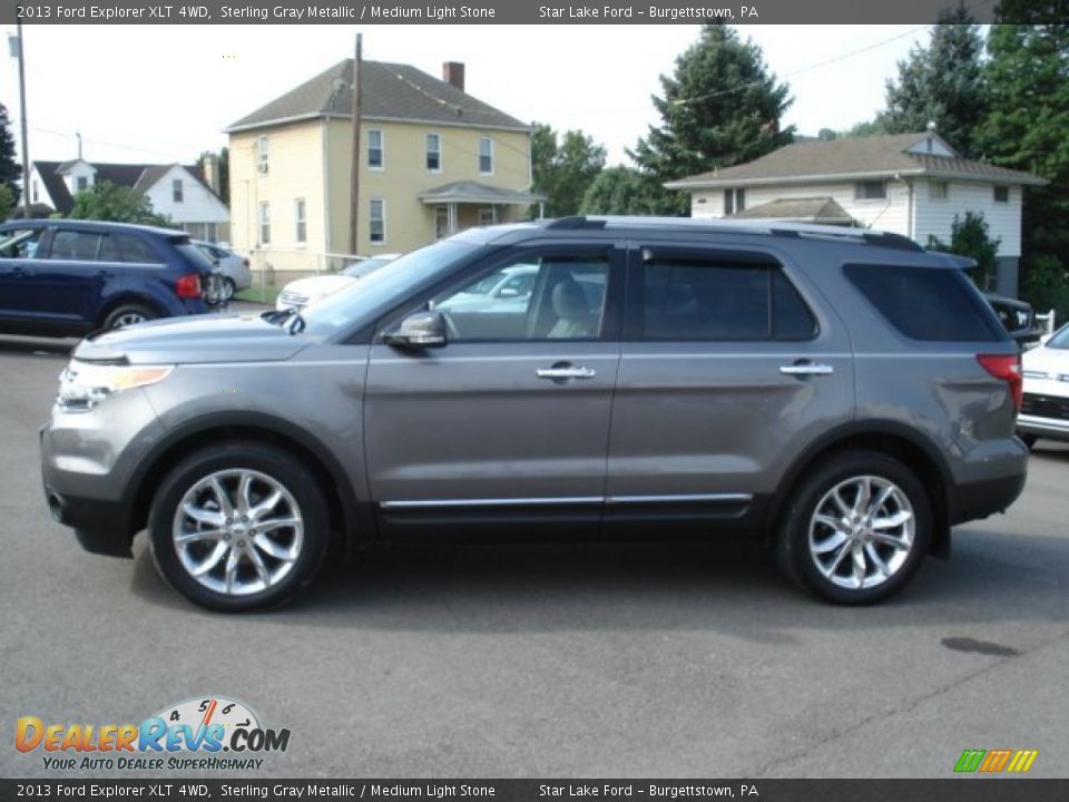 2013 Ford Explorer XLT 4WD Sterling Gray Metallic / Medium Light Stone Photo #4