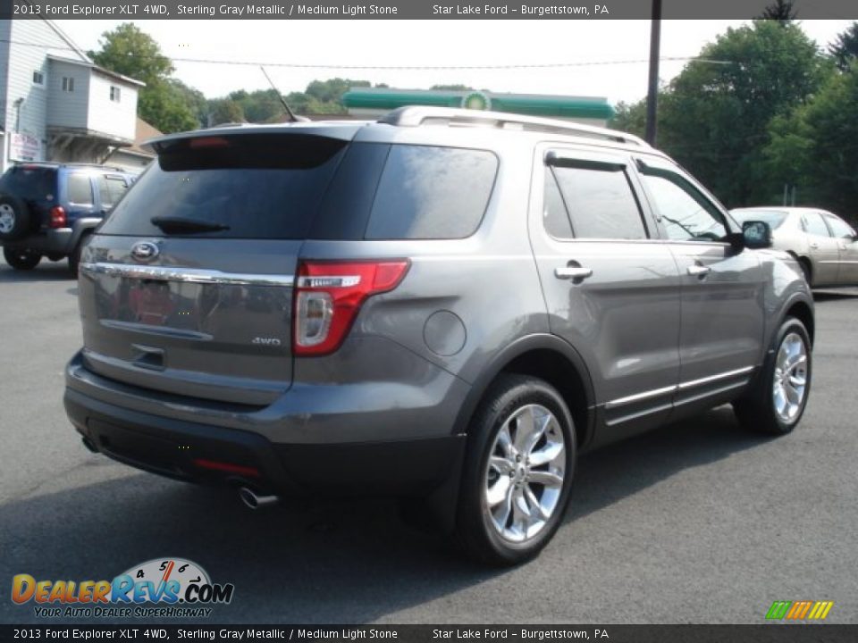 2013 Ford Explorer XLT 4WD Sterling Gray Metallic / Medium Light Stone Photo #7