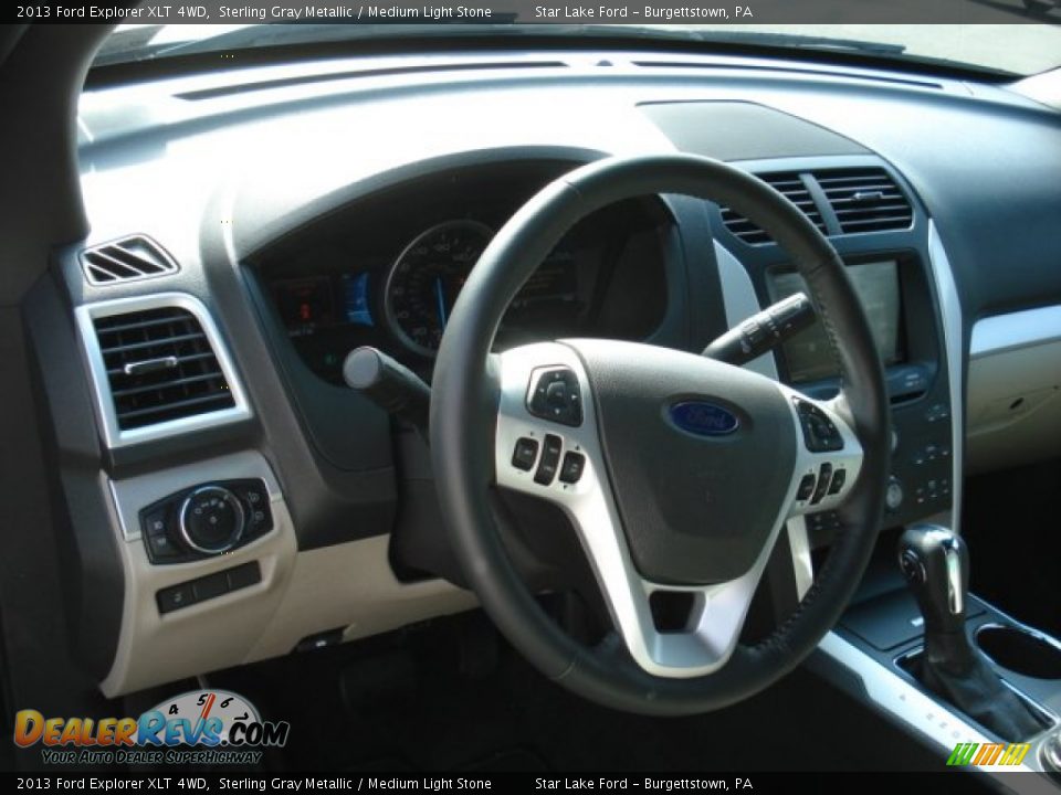 2013 Ford Explorer XLT 4WD Sterling Gray Metallic / Medium Light Stone Photo #10