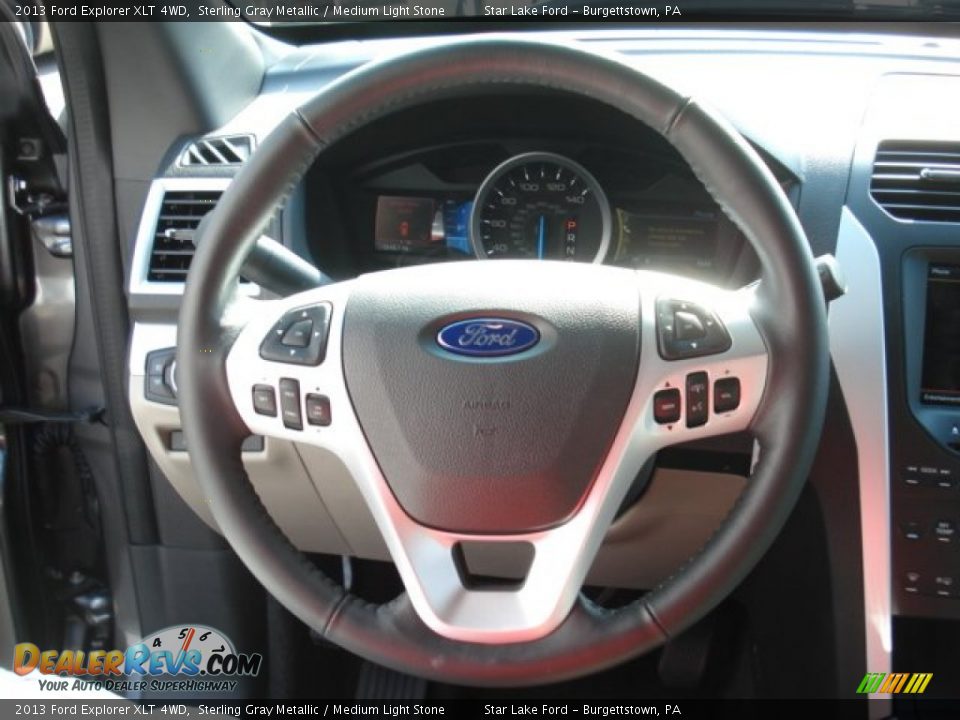 2013 Ford Explorer XLT 4WD Sterling Gray Metallic / Medium Light Stone Photo #22