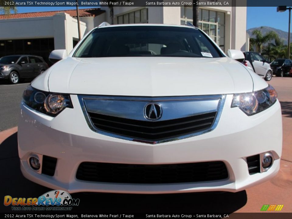 2012 Acura TSX Technology Sport Wagon Bellanova White Pearl / Taupe Photo #4