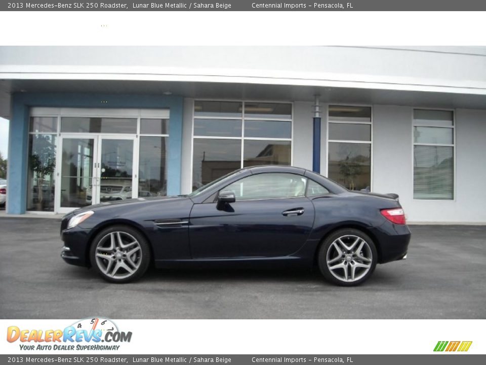 2013 Mercedes-Benz SLK 250 Roadster Lunar Blue Metallic / Sahara Beige Photo #2