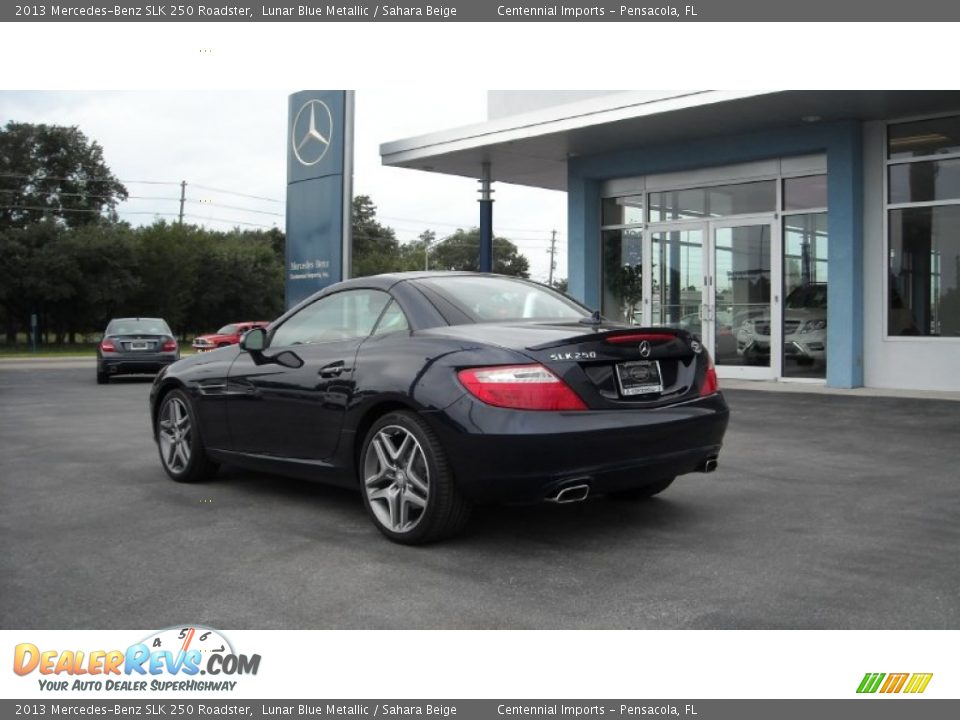 2013 Mercedes-Benz SLK 250 Roadster Lunar Blue Metallic / Sahara Beige Photo #3