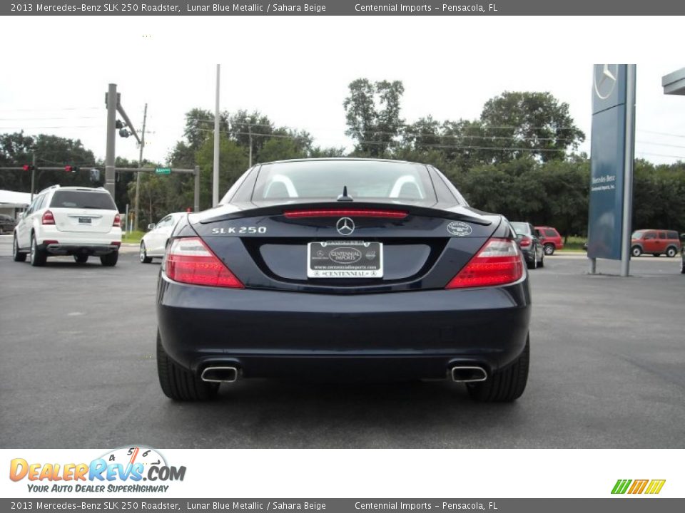 2013 Mercedes-Benz SLK 250 Roadster Lunar Blue Metallic / Sahara Beige Photo #4