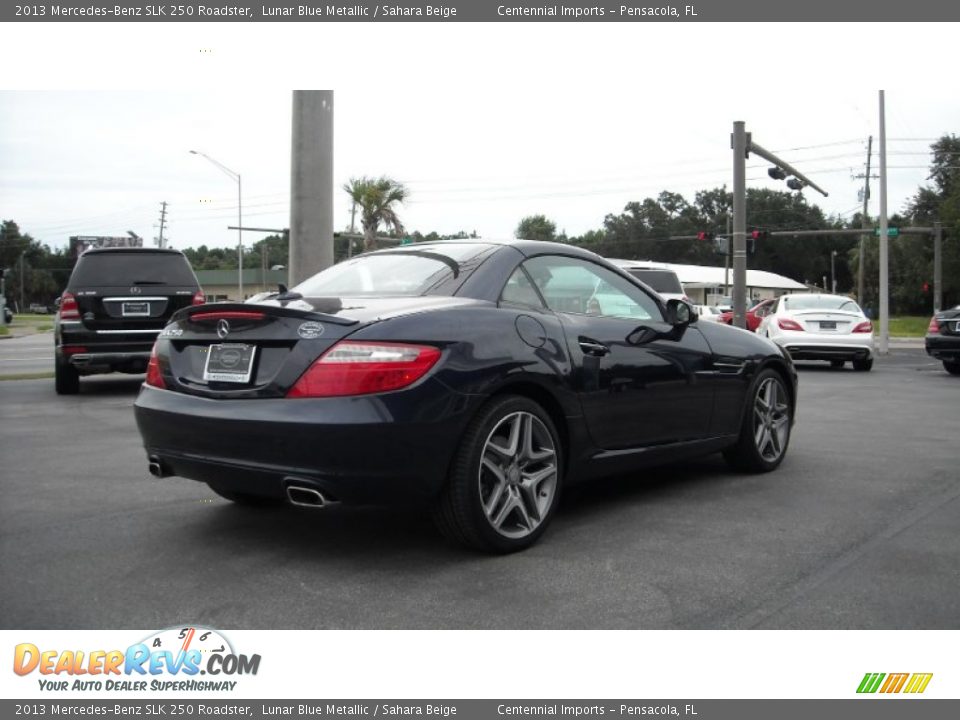 2013 Mercedes-Benz SLK 250 Roadster Lunar Blue Metallic / Sahara Beige Photo #5