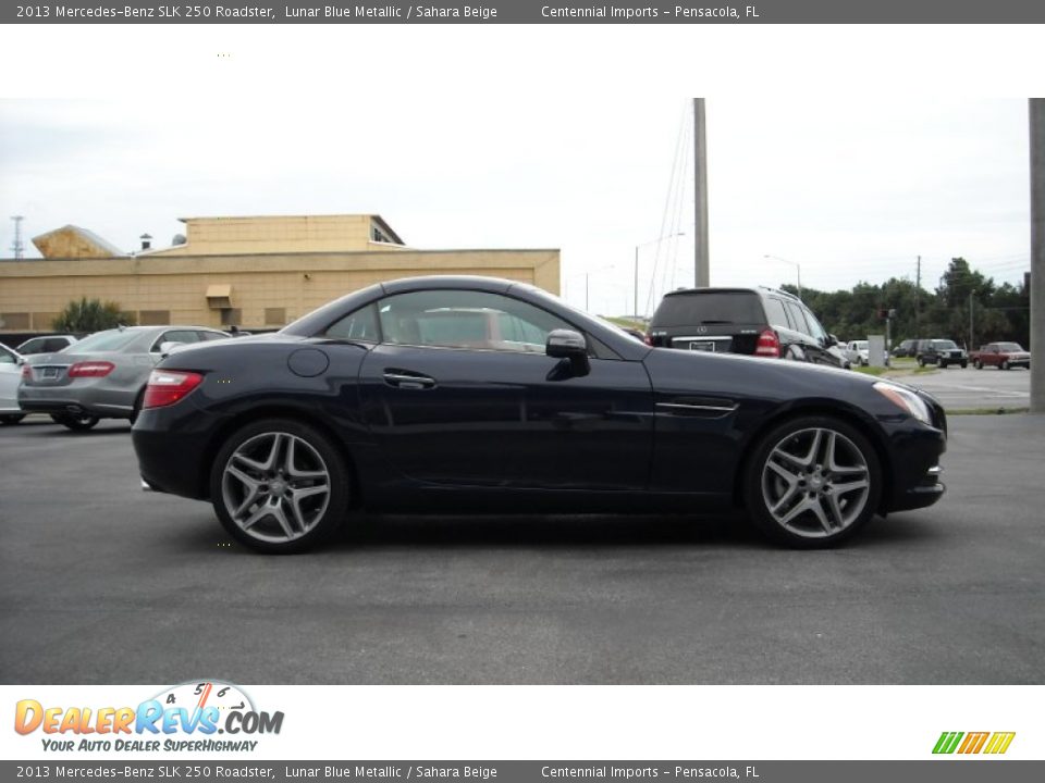 2013 Mercedes-Benz SLK 250 Roadster Lunar Blue Metallic / Sahara Beige Photo #6