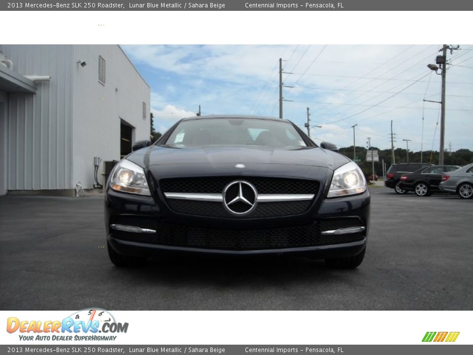 2013 Mercedes-Benz SLK 250 Roadster Lunar Blue Metallic / Sahara Beige Photo #8