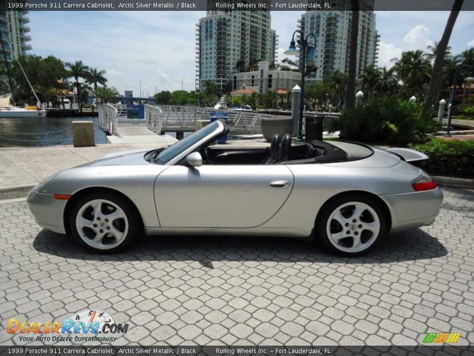 1999 Porsche 911 Carrera Cabriolet Arctic Silver Metallic / Black Photo #2