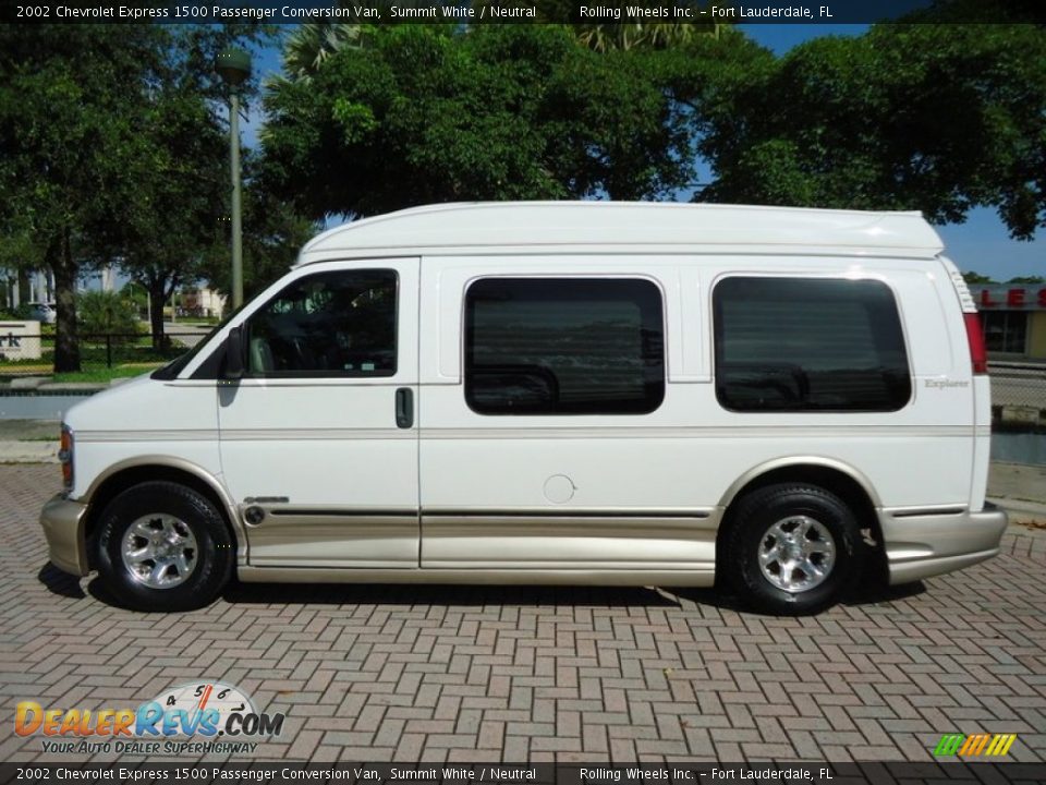 Summit White 2002 Chevrolet Express 1500 Passenger Conversion Van Photo #2