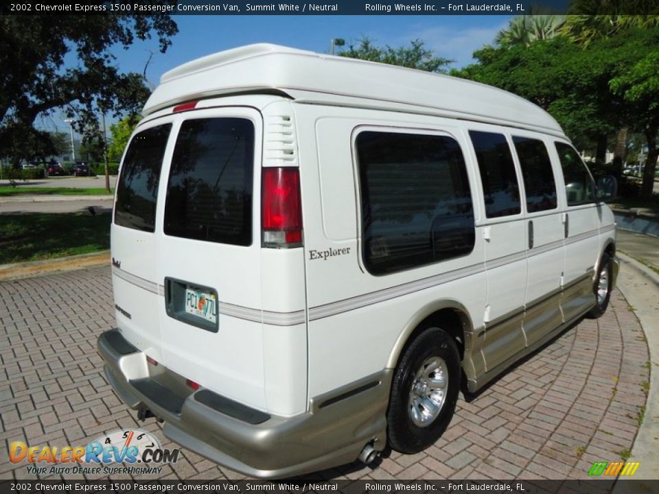 2002 Chevrolet Express 1500 Passenger Conversion Van Summit White / Neutral Photo #7