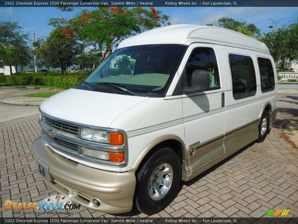 2002 Chevrolet Express 1500 Passenger Conversion Van Summit White / Neutral Photo #8