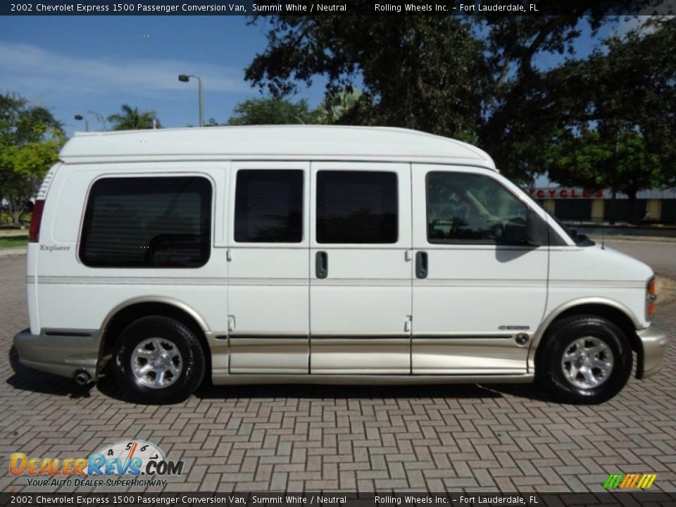 Summit White 2002 Chevrolet Express 1500 Passenger Conversion Van Photo #9