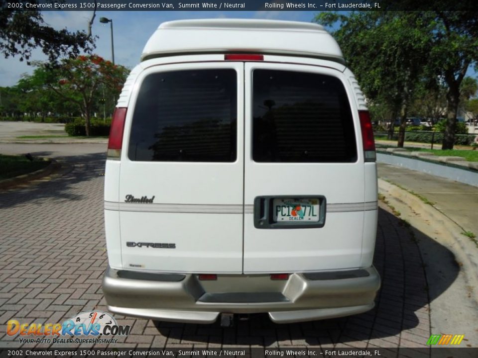 2002 Chevrolet Express 1500 Passenger Conversion Van Summit White / Neutral Photo #22