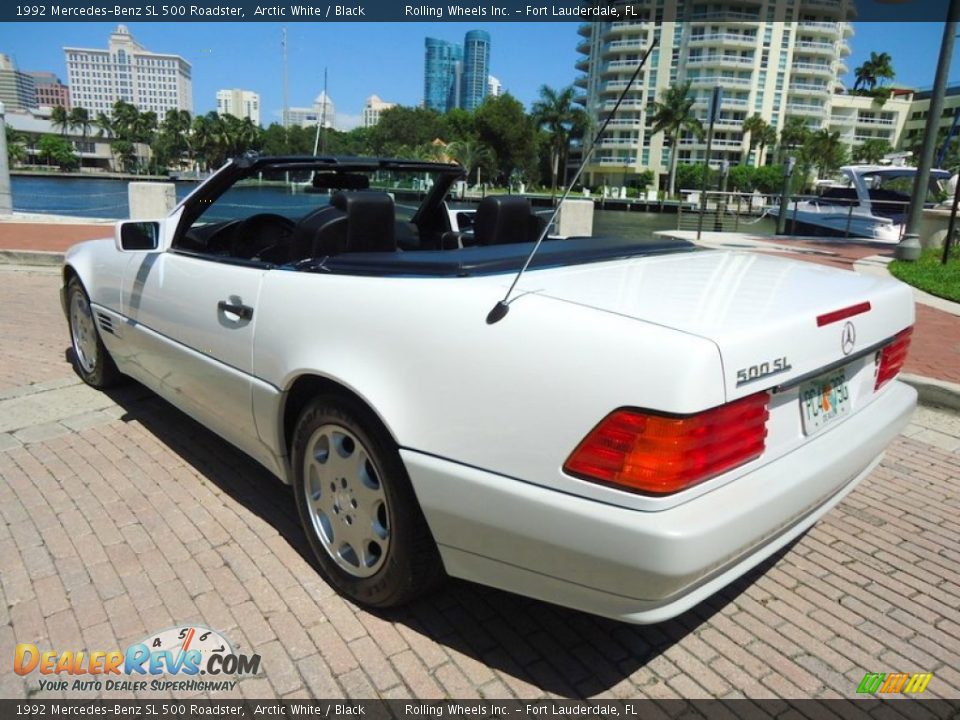 1992 Mercedes-Benz SL 500 Roadster Arctic White / Black Photo #1