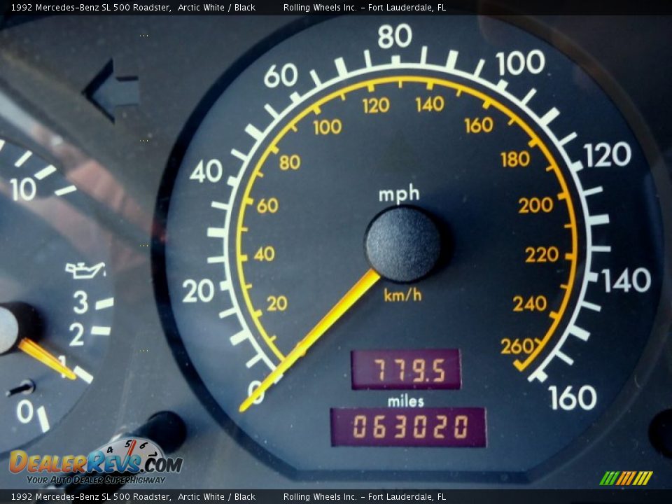 1992 Mercedes-Benz SL 500 Roadster Arctic White / Black Photo #3