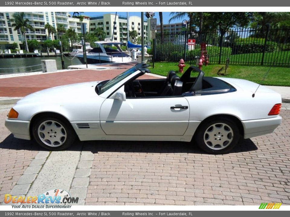 1992 Mercedes-Benz SL 500 Roadster Arctic White / Black Photo #10