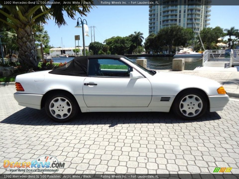 1992 Mercedes-Benz SL 500 Roadster Arctic White / Black Photo #12