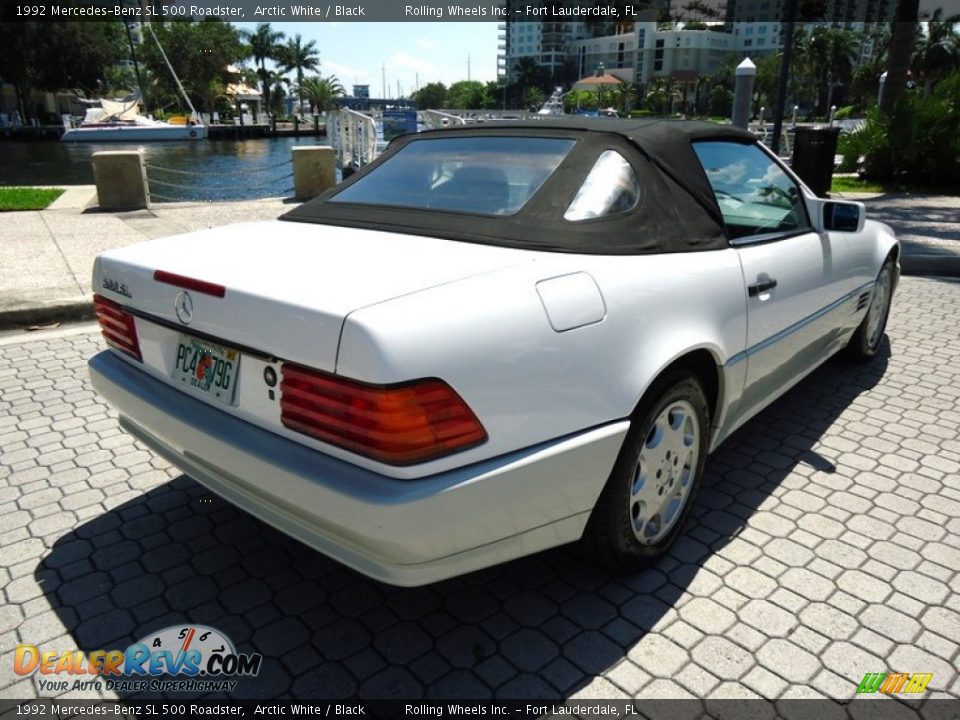 1992 Mercedes-Benz SL 500 Roadster Arctic White / Black Photo #13