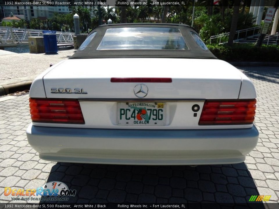 1992 Mercedes-Benz SL 500 Roadster Arctic White / Black Photo #14
