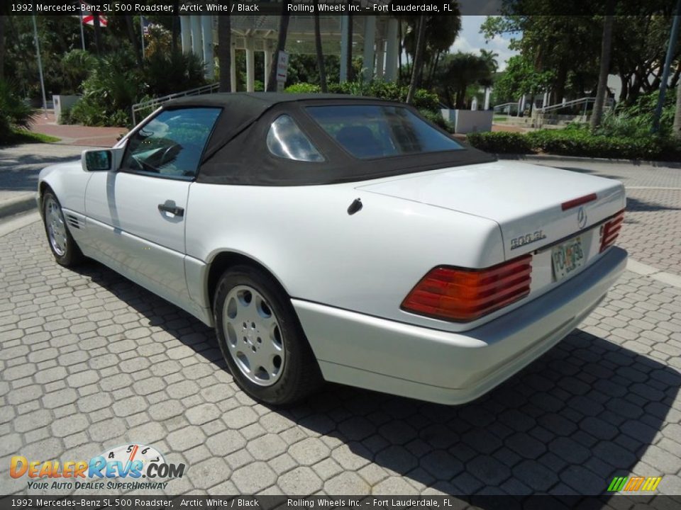 1992 Mercedes-Benz SL 500 Roadster Arctic White / Black Photo #17