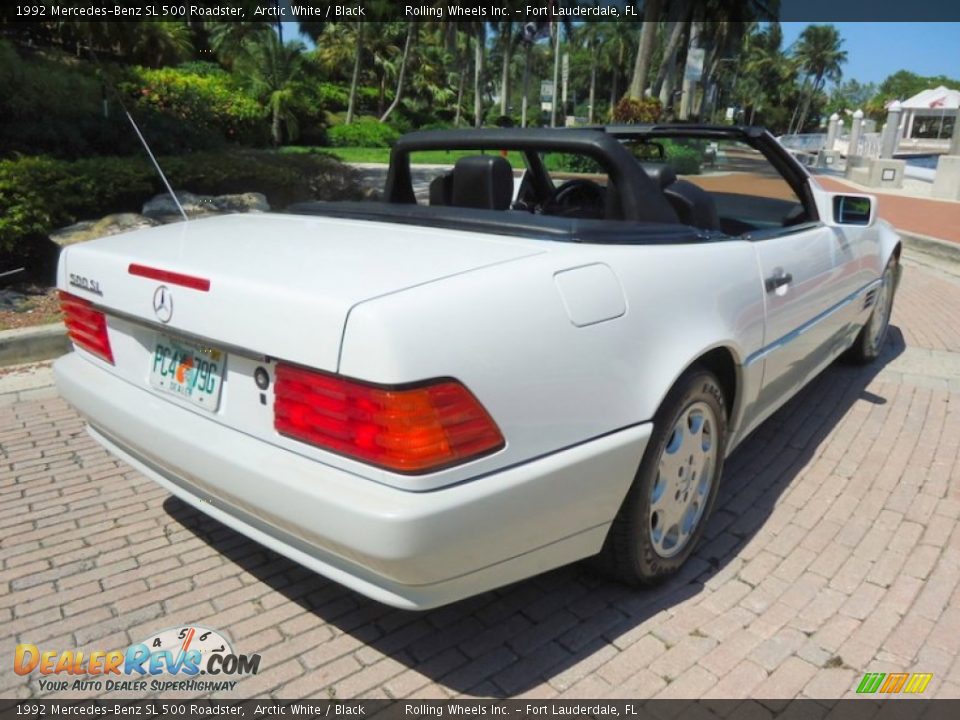 1992 Mercedes-Benz SL 500 Roadster Arctic White / Black Photo #19