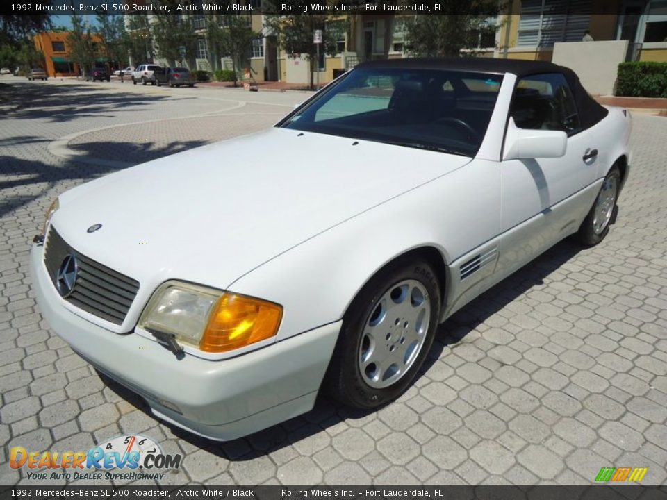 1992 Mercedes-Benz SL 500 Roadster Arctic White / Black Photo #20