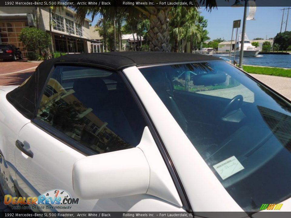1992 Mercedes-Benz SL 500 Roadster Arctic White / Black Photo #23