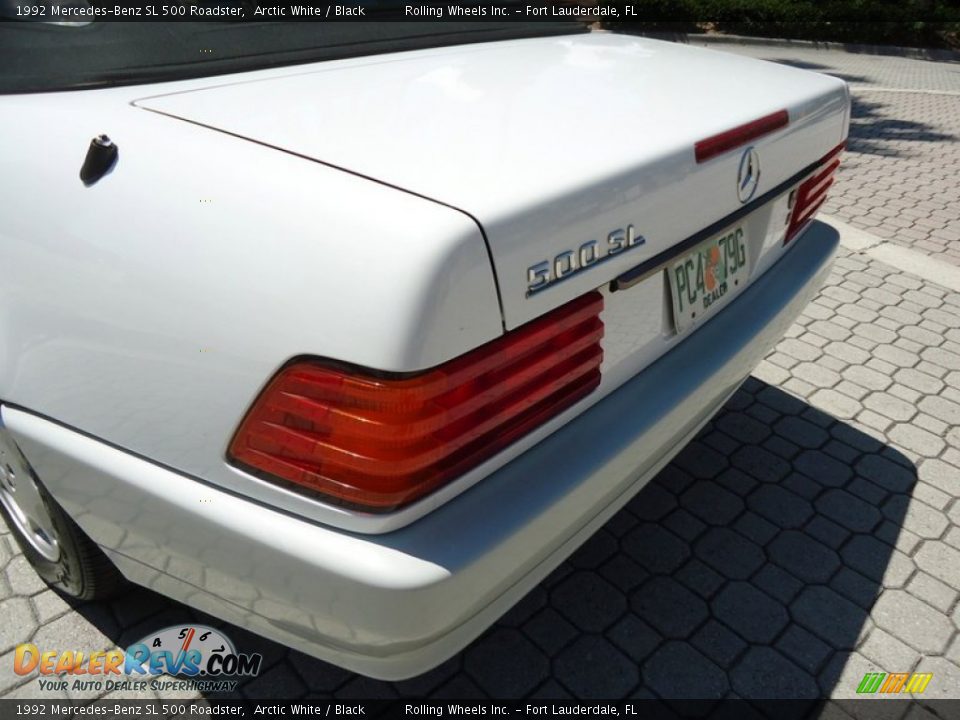 1992 Mercedes-Benz SL 500 Roadster Arctic White / Black Photo #25