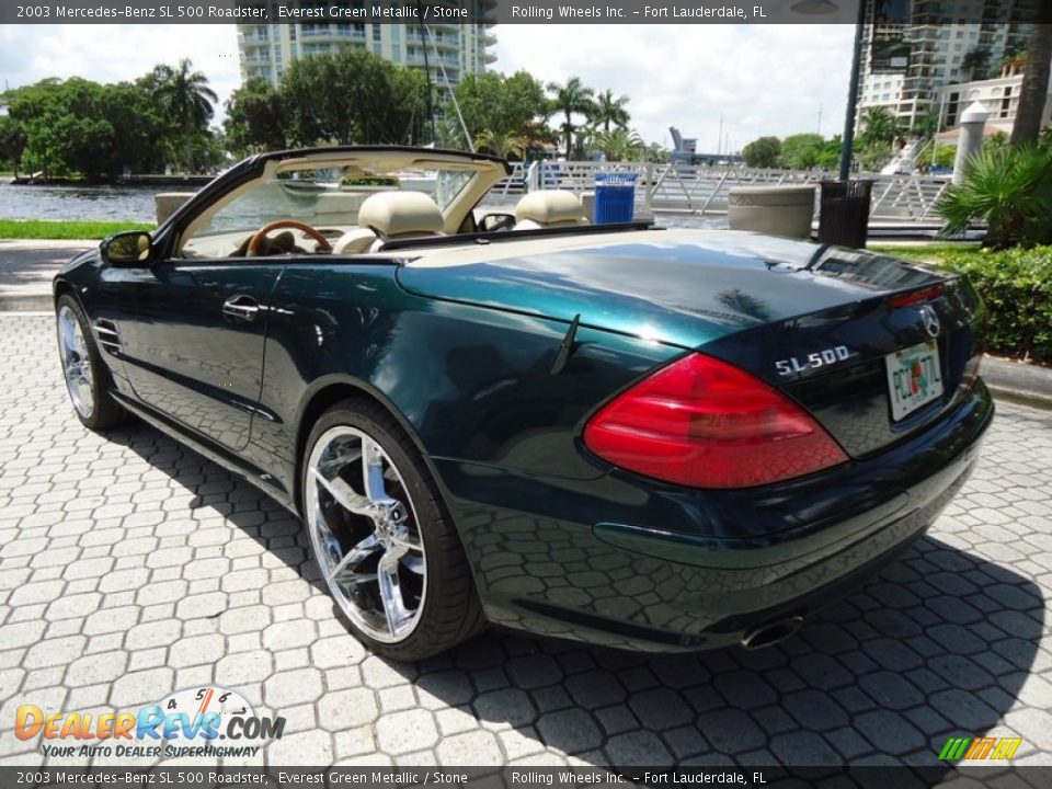 2003 Mercedes-Benz SL 500 Roadster Everest Green Metallic / Stone Photo #1