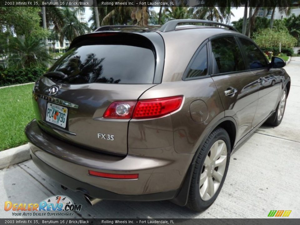 2003 Infiniti FX 35 Beryllium 16 / Brick/Black Photo #3