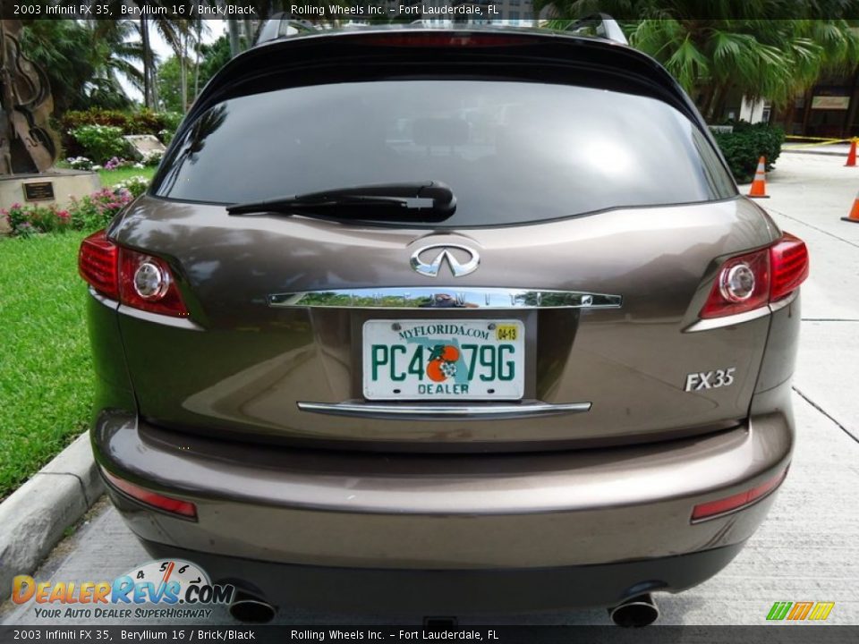 2003 Infiniti FX 35 Beryllium 16 / Brick/Black Photo #4