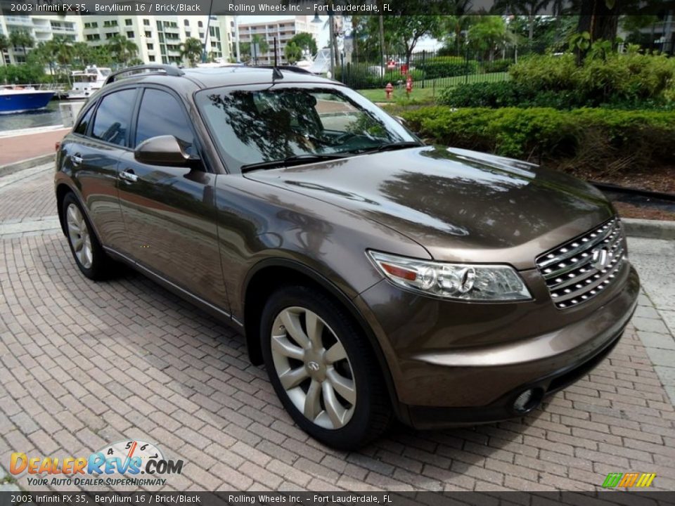2003 Infiniti FX 35 Beryllium 16 / Brick/Black Photo #7