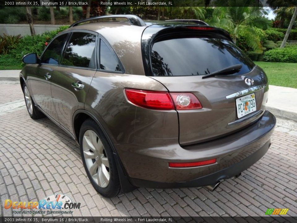 2003 Infiniti FX 35 Beryllium 16 / Brick/Black Photo #8