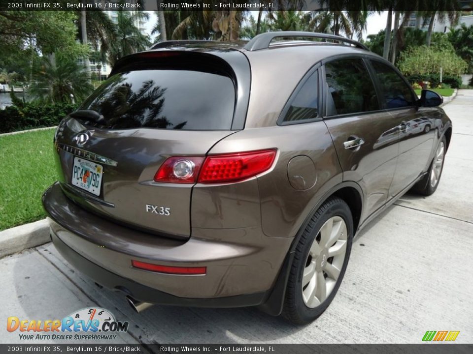 2003 Infiniti FX 35 Beryllium 16 / Brick/Black Photo #10
