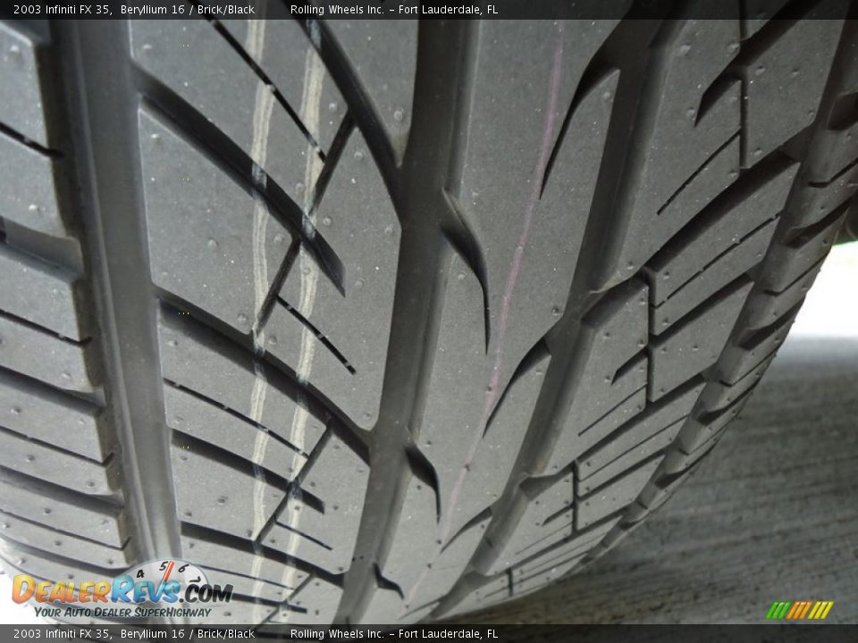 2003 Infiniti FX 35 Beryllium 16 / Brick/Black Photo #23