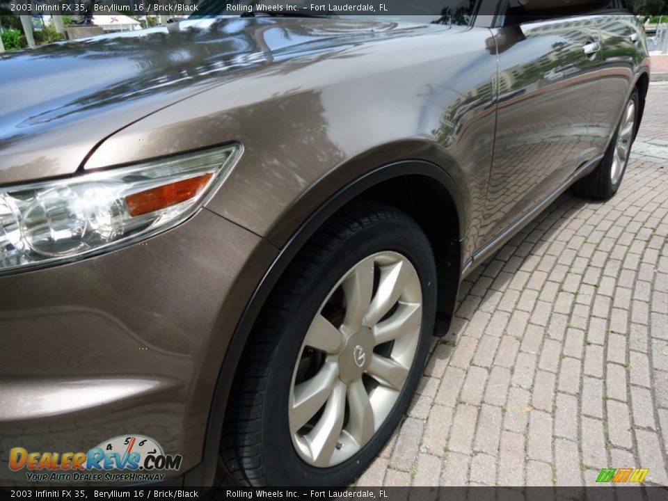 2003 Infiniti FX 35 Beryllium 16 / Brick/Black Photo #27