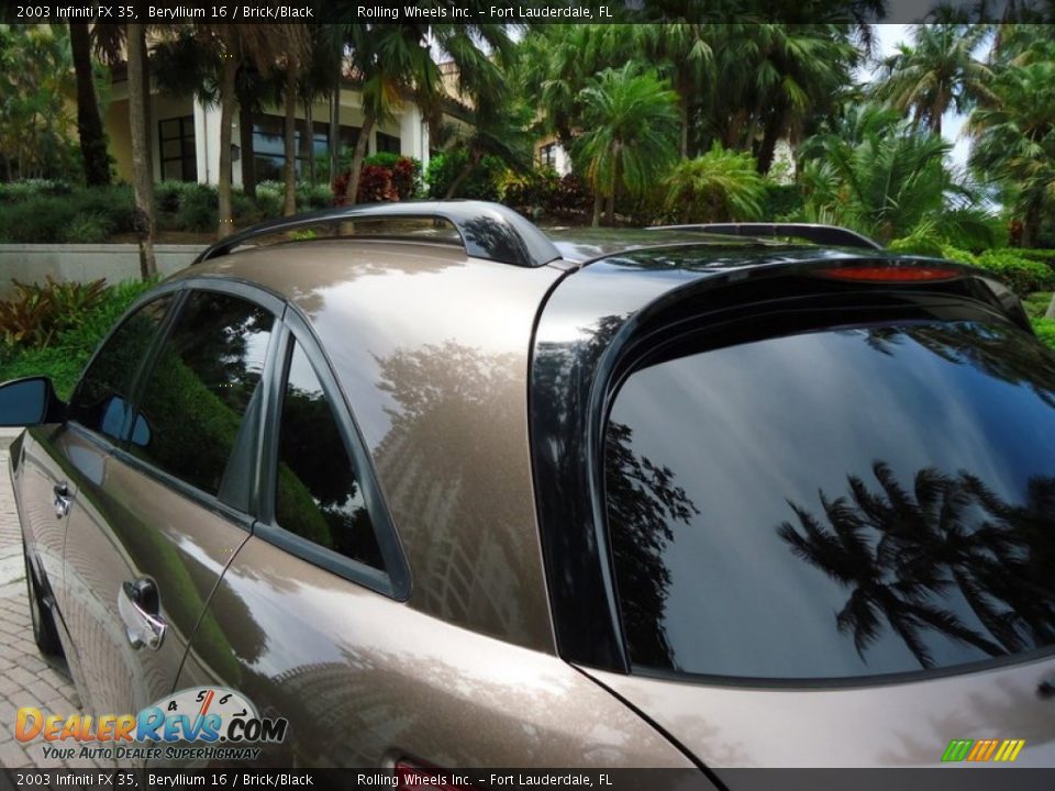 2003 Infiniti FX 35 Beryllium 16 / Brick/Black Photo #30