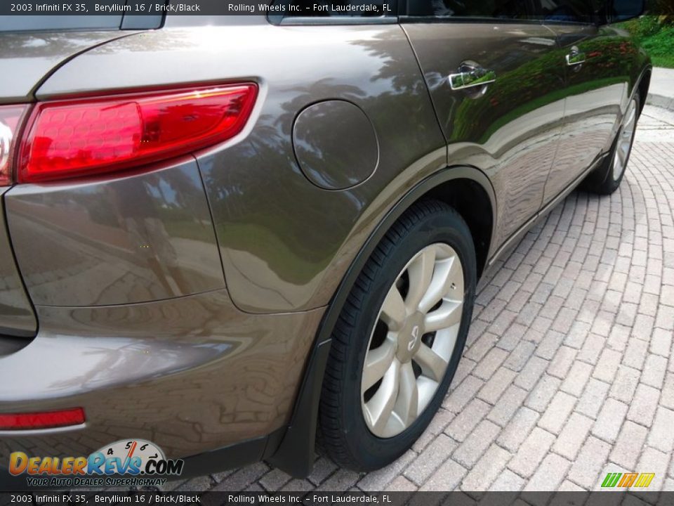 2003 Infiniti FX 35 Beryllium 16 / Brick/Black Photo #36