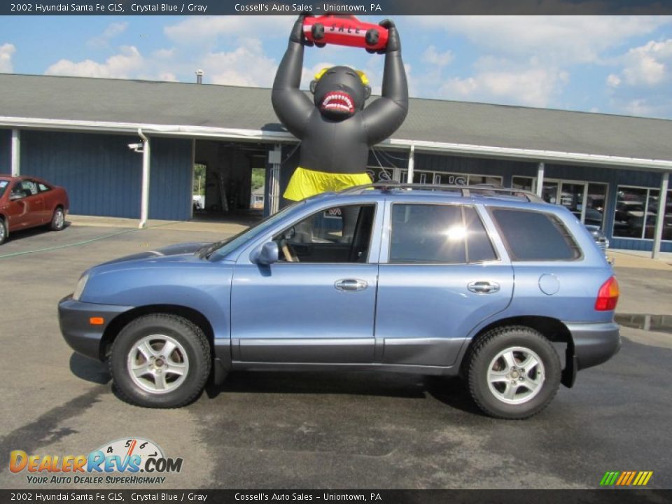 2002 Hyundai Santa Fe GLS Crystal Blue / Gray Photo #2