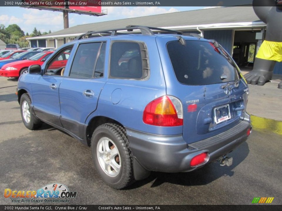 2002 Hyundai Santa Fe GLS Crystal Blue / Gray Photo #3