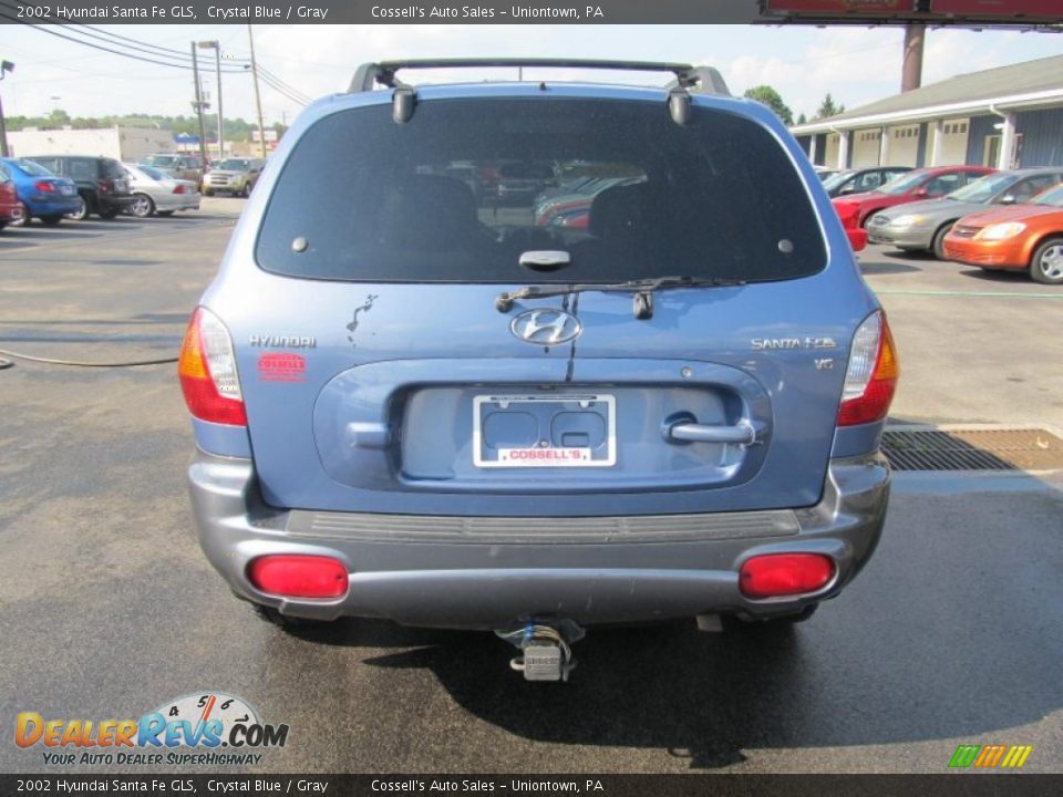 2002 Hyundai Santa Fe GLS Crystal Blue / Gray Photo #4