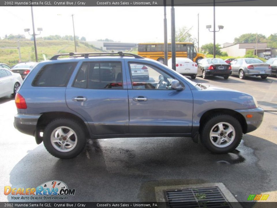 2002 Hyundai Santa Fe GLS Crystal Blue / Gray Photo #5