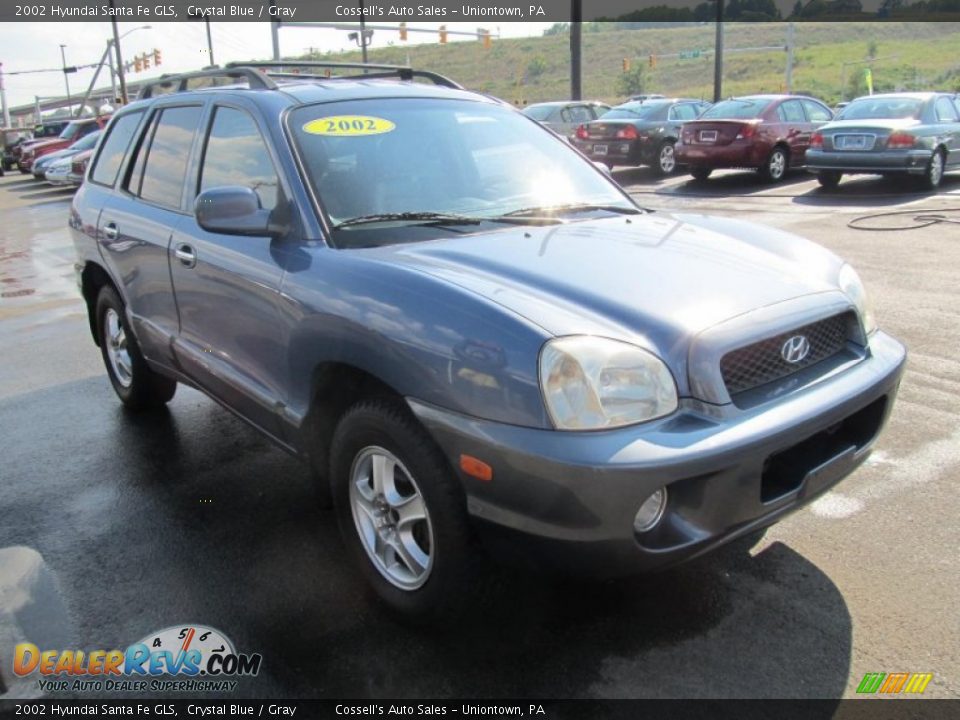 2002 Hyundai Santa Fe GLS Crystal Blue / Gray Photo #6