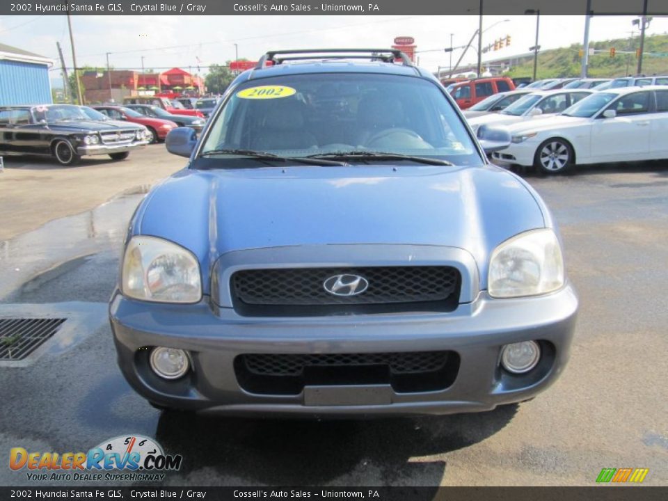 2002 Hyundai Santa Fe GLS Crystal Blue / Gray Photo #7