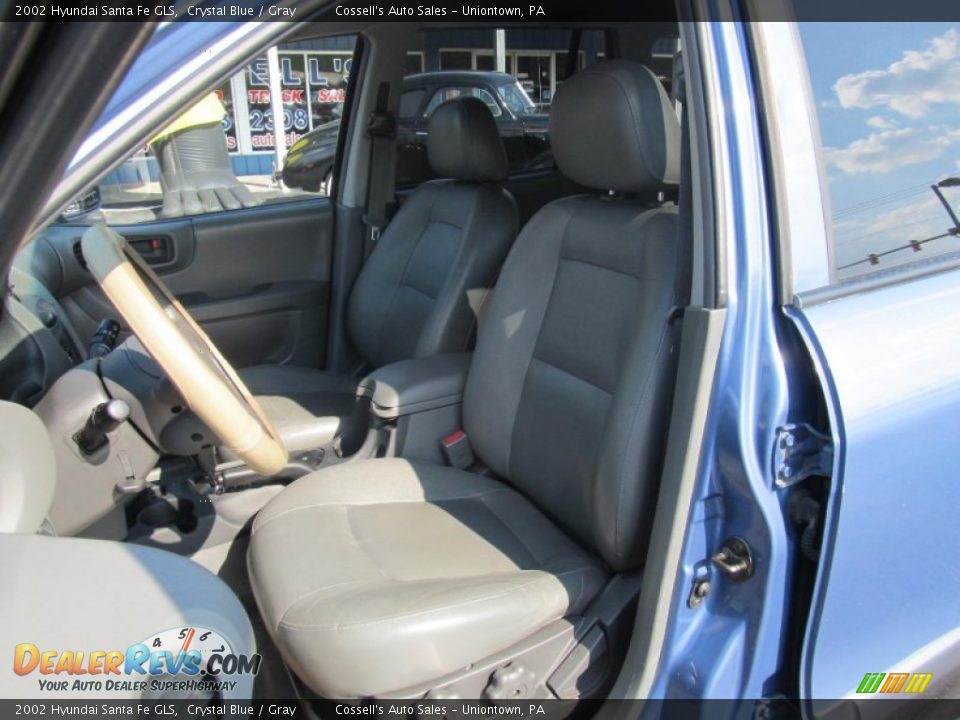 2002 Hyundai Santa Fe GLS Crystal Blue / Gray Photo #9