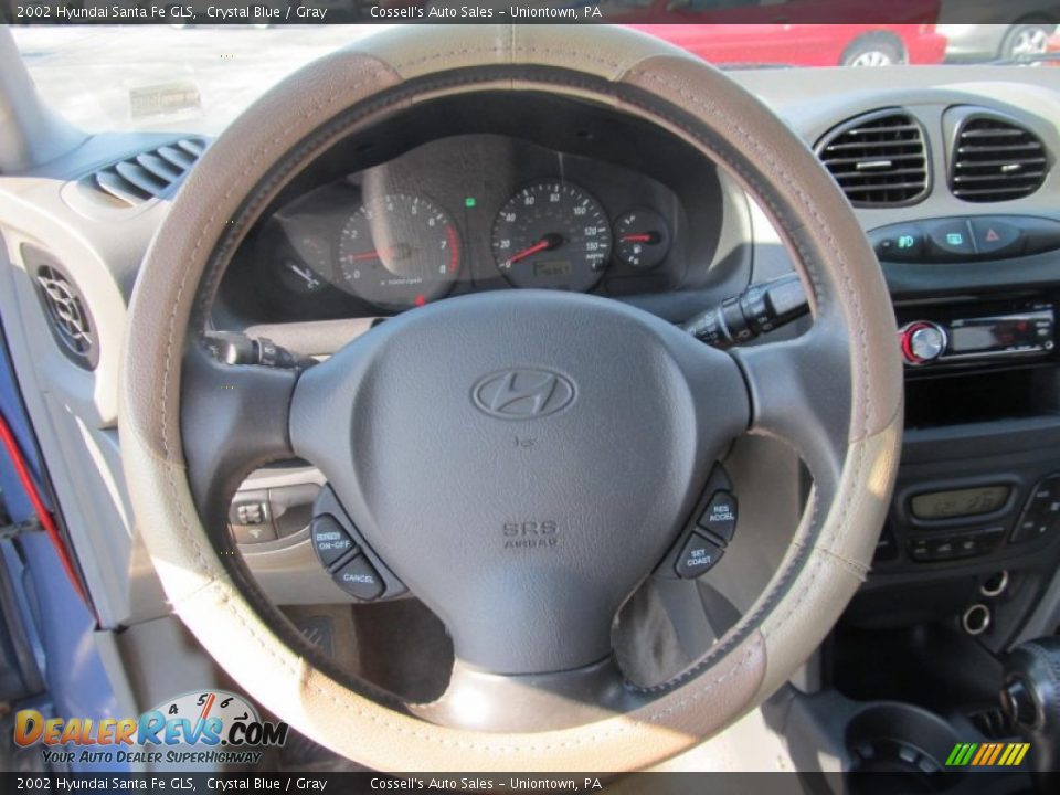 2002 Hyundai Santa Fe GLS Crystal Blue / Gray Photo #11