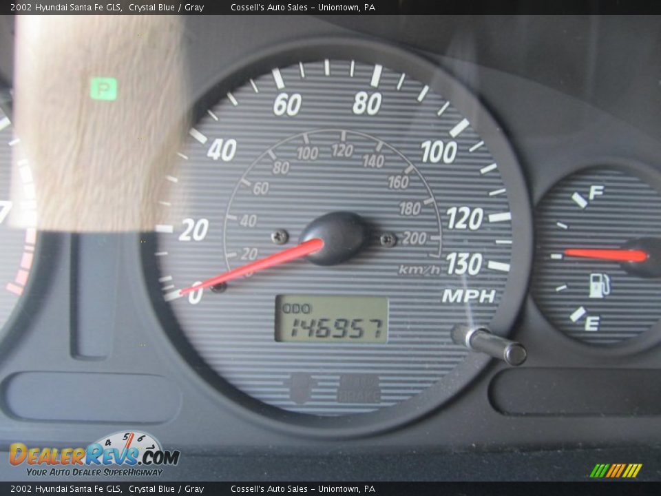 2002 Hyundai Santa Fe GLS Crystal Blue / Gray Photo #15