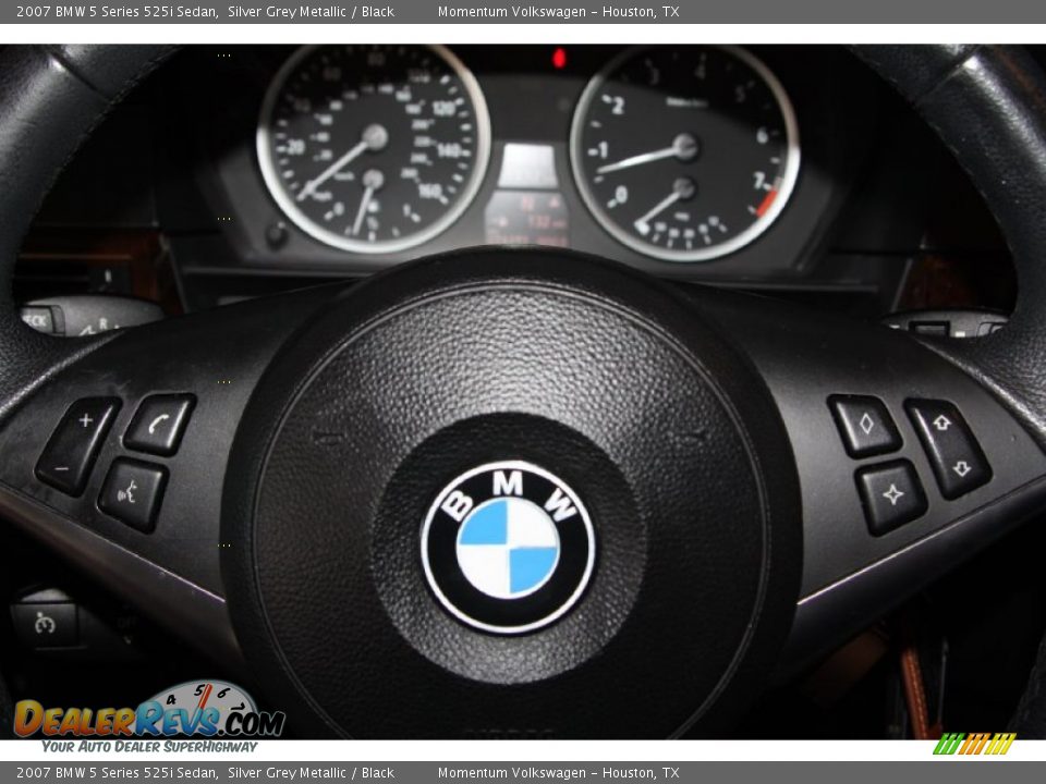 2007 BMW 5 Series 525i Sedan Silver Grey Metallic / Black Photo #21