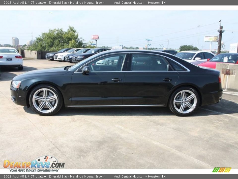 Emerald Black Metallic 2013 Audi A8 L 4.0T quattro Photo #5