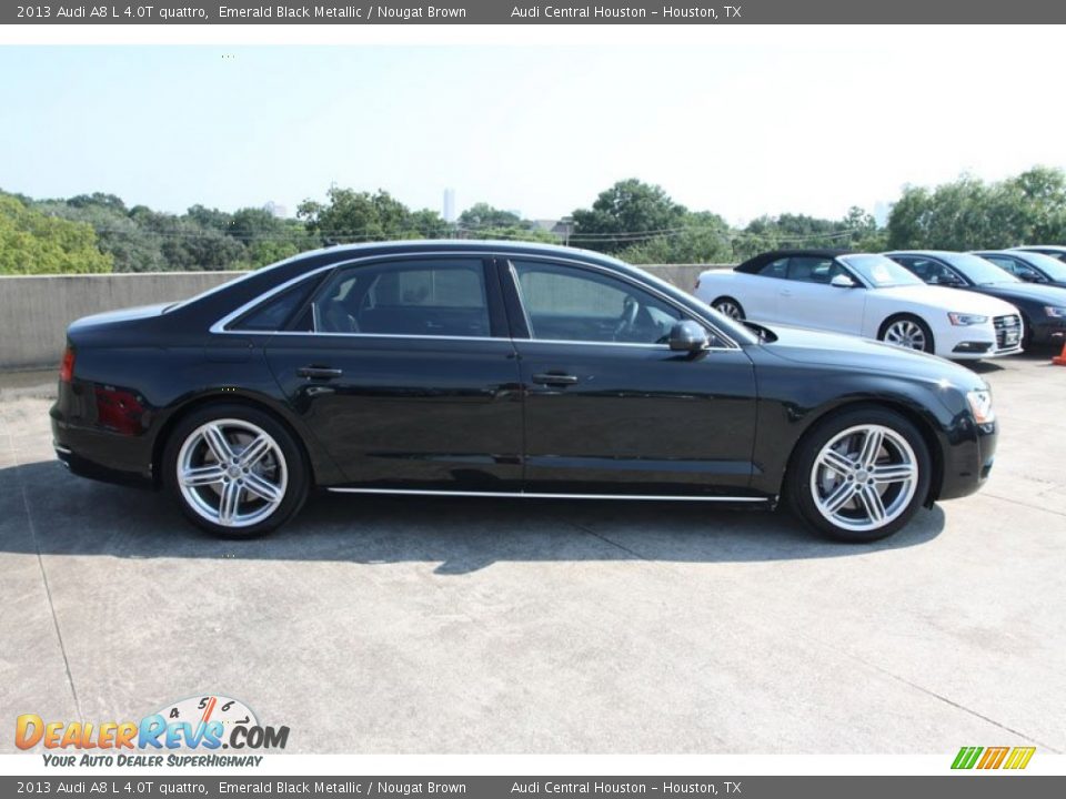 Emerald Black Metallic 2013 Audi A8 L 4.0T quattro Photo #9